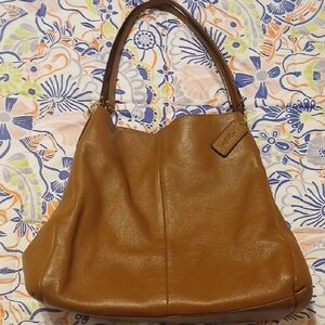 Coach Madison Brown  Leather Shoulder Bag